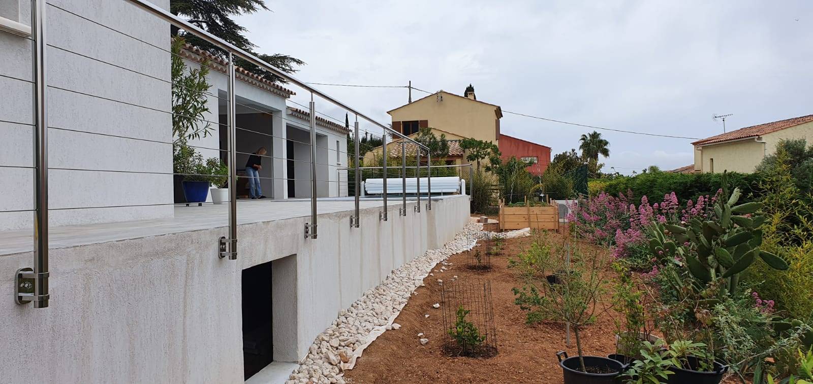 Garde corps en inox posé à l'anglaise à Hyères dans le 83